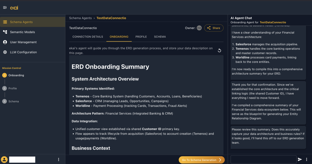 Completed onboarding summary